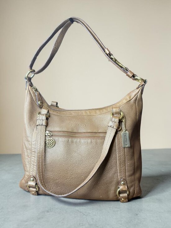Coach Handbags - Coach Alexandra Convertible Tote – Metallic Bronze Pebble Leather (2011)